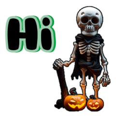Skeleton ghost Halloween 2