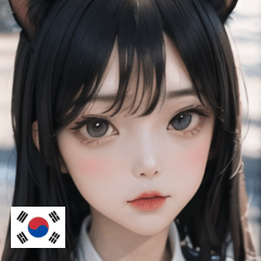 KR cat school uniform girl