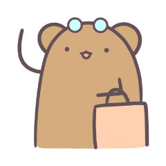 Shopping Bear with Glasses