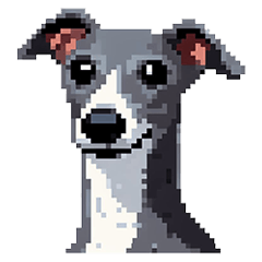 ドット絵 イタリアングレーハウンド 犬 - LINE スタンプ | LINE STORE ドット絵 イタリアングレーハウンド 犬 - LINE スタンプ | LINE STORE