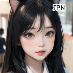 JPN school uniform cat girl