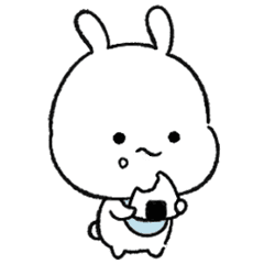 Maybe the baby rabbit moves3 – LINE stickers | LINE STORE