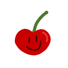 是一顆櫻桃和一顆蕃茄。a cherry, a tomato