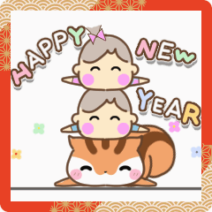 Year-end and New Year Sticker 2024