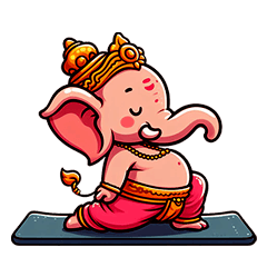 Cute Ganesha Yoga