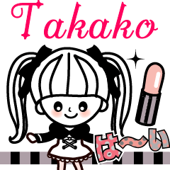 The lovely girl stickers Takako