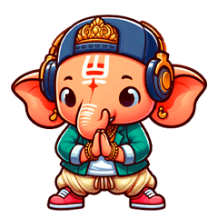 Cute Ganesha HIP-HOP