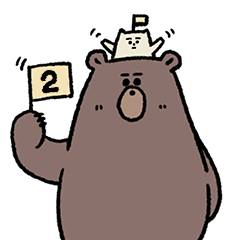 Daily simple bear sticker 2