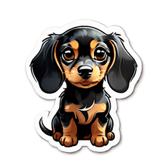 Miniature dachshund Sticker 0001