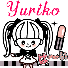 The lovely girl stickers Yuriko
