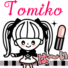 The lovely girl stickers Tomiko