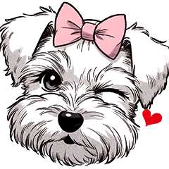 White miniature schnauzer stamps