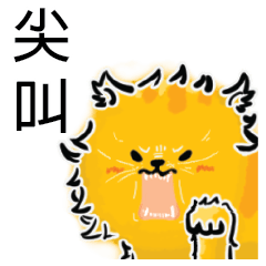 screaming orange cat -Taiwanese snacks