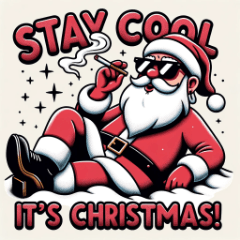 Smokin' Santa Stickers