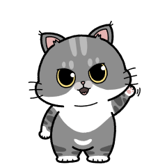 Cute gray cat "MongGul-man"