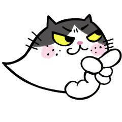 Hachiware cat speech bubble sticker
