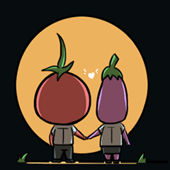 Mr.tomato & Ms.eggplant's love story new