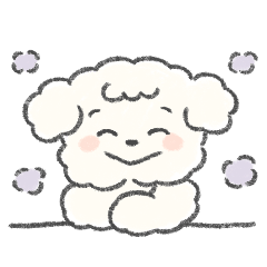 poodles sticker (Honorifics)