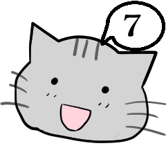 A speech bubble cat that says a word7