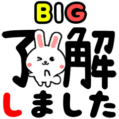 Big Stickers-Big letter black 23-Rabbit