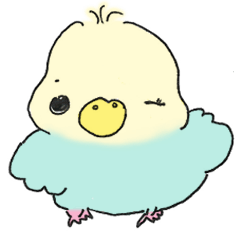 カラフルふわふわインコ