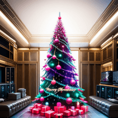 Neon Christmas Light Stickers
