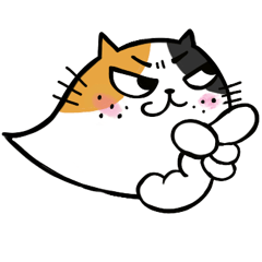 Caled cat speech bubble sticker