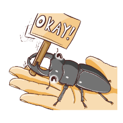 Dorcus hopei - Stag Beetle Stickers 02