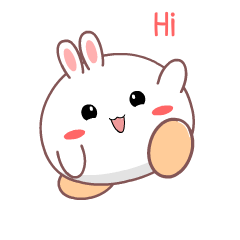 White Round Rabbit : Pop-up stickers – LINE stickers | LINE STORE