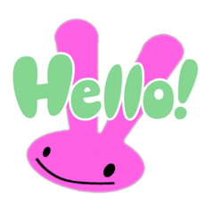 ピンクうさぎのスタンプ♡
