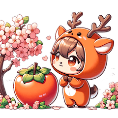 Gojo Persimmon-Deer Sticker