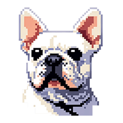 Pixel French Bulldog White dog