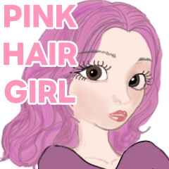 PinkHairGirl Sticker