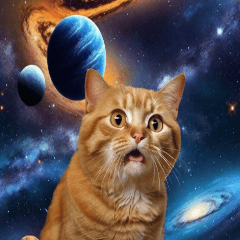 galaxy cat sticker