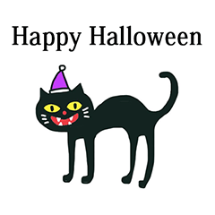 ハロウィン　黒猫　英語　English