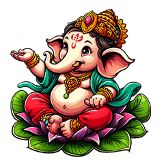 Cute Ganesha Blessing