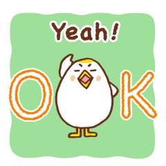 A egg-shaped cute baby bird stickers(EN)