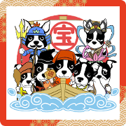 New Year's Day with Boston Terrier 2024