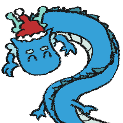 Dragon HAPPY NEW YEAR(Blue) 2024