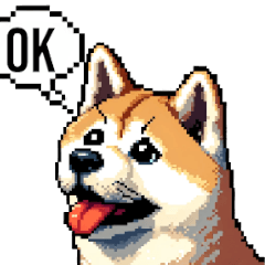 Akita dog [pixel art]