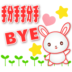 Cute white rabbit -Practical greeting*.*