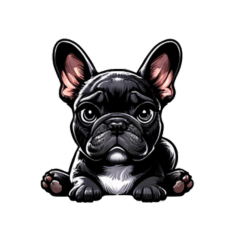 black french bulldog daily life