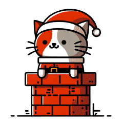 冬猫　クリスマス
