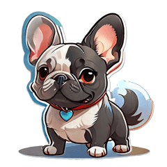 French bulldog Sticker 0001