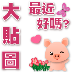 Practical stickers - cute pig