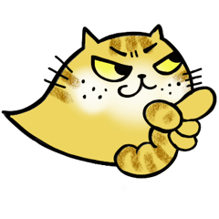 Tea tiger cat speech bubble sticker