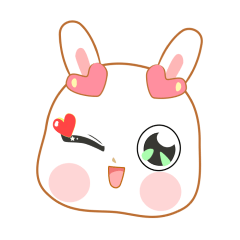 Lovely rabbit emoji