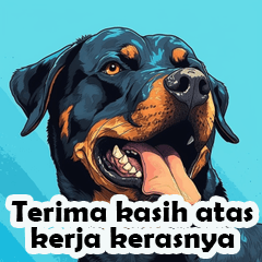 Cute Rottweiler Greetings (Indonesian)3