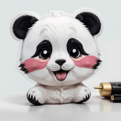 Cute black and white animal stickers