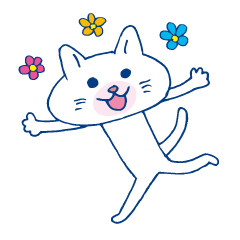 Polite pretty cat sticker (English)
